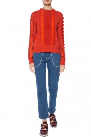 Sweater with lace decoration, zdjęcie 2 Sweater with lace decoration od Chloe